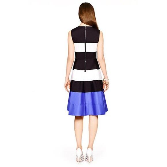 KATE SPADE Corley Dress Colorblock Blue White Black Stripe 2 - Picture 2 of 15